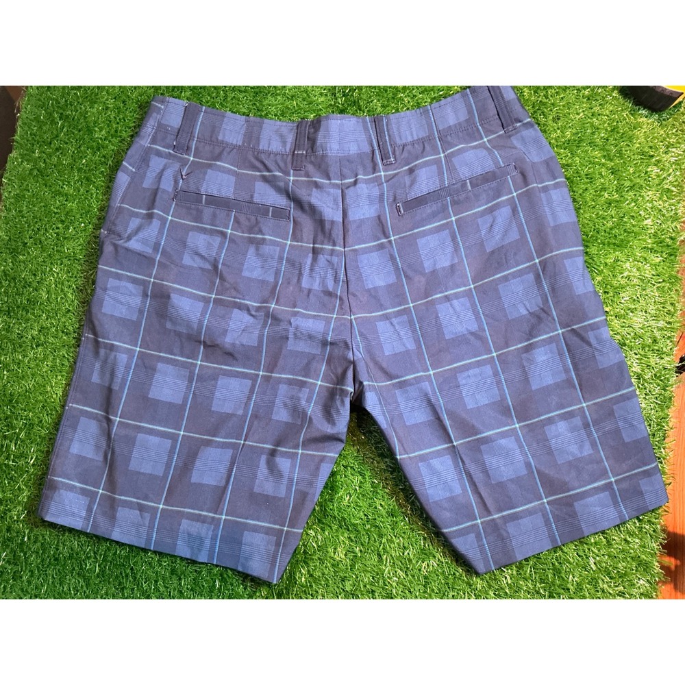 Callaway Mens Golf Shorts Blue Plaid Flat Front Stretch Performance Size 36 - Picture 5 of 5